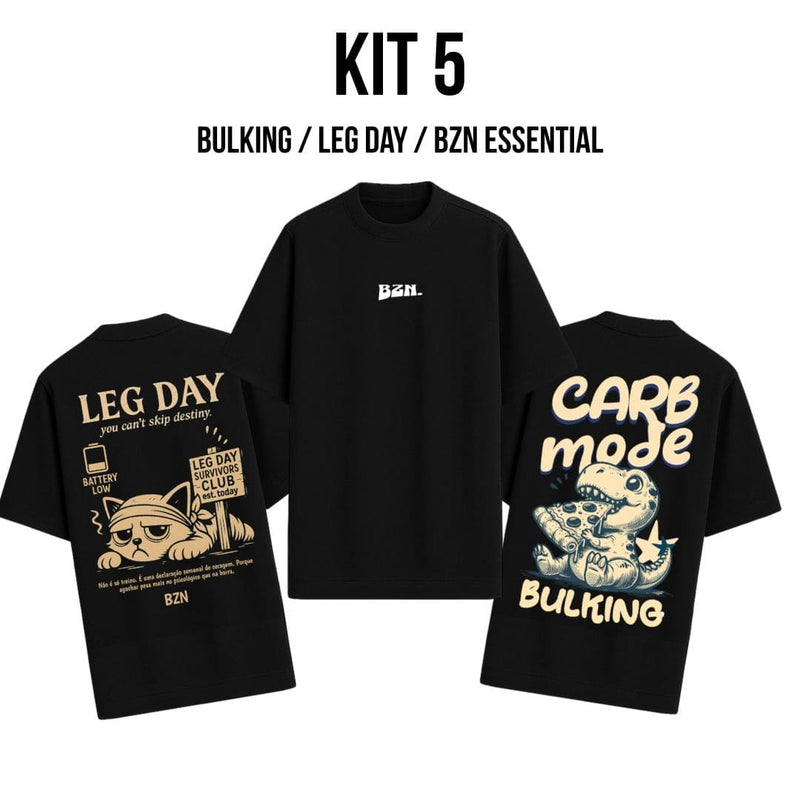 KIT 3 Camisetas Oversized BZN