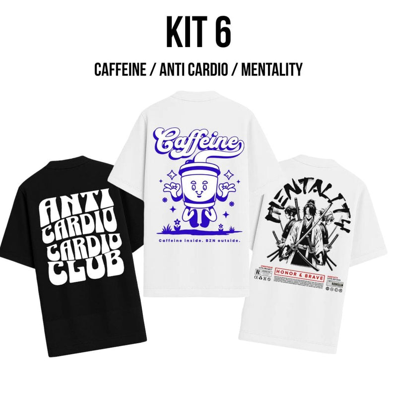 KIT 3 Camisetas Oversized BZN