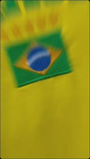 Camiseta Retrô Brasil Bordada bandeira